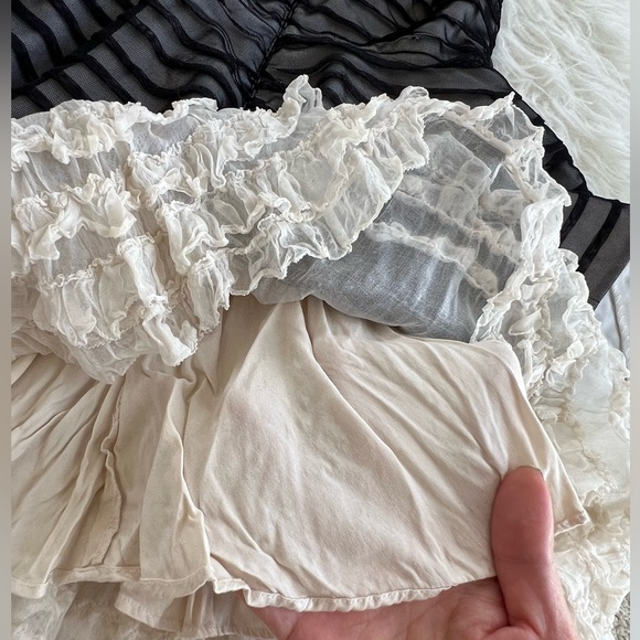 TBF Girl Adjusted Strips Dress Black And Cream Size 110/56 Y2K - Picture 8 of 11